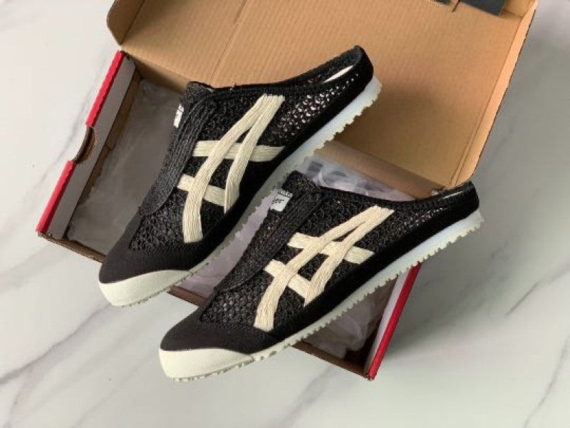 Onitsuka Tiger Sabot Slip On Black White