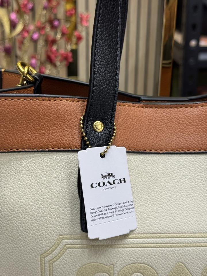 Coach Field Tote In Colorblock With Double Og Box And Dust Bag