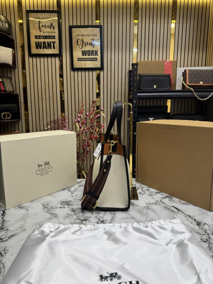 Coach Field Tote In Colorblock With Double Og Box And Dust Bag