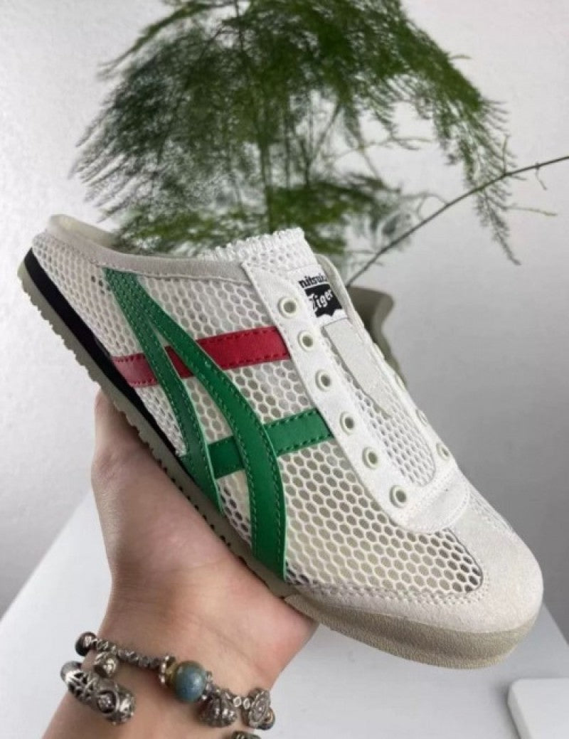 Onitsuka Tiger Mexico 66 Sabot "Half Cut Shoe Sneaker White Green" #720