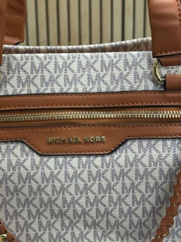 Michael Kors Slater Large Tote Shoulder Bag Signature (Biege)