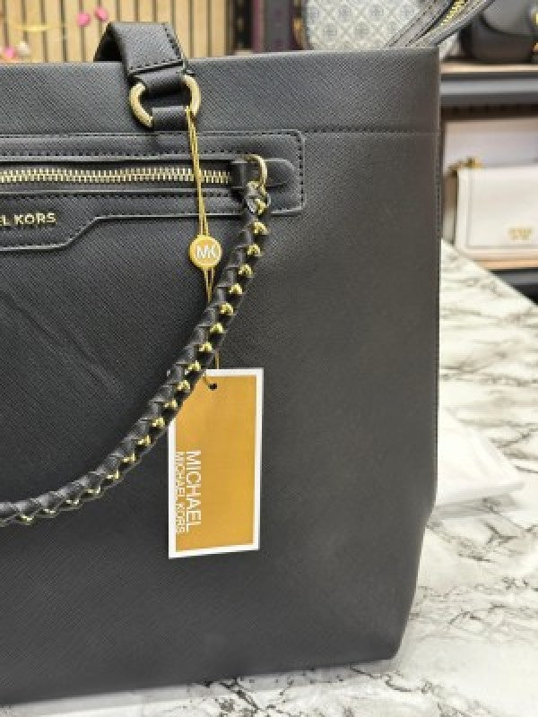 Michael Kors Slater Large Tote Shoulder Bag Signature (Full Black)