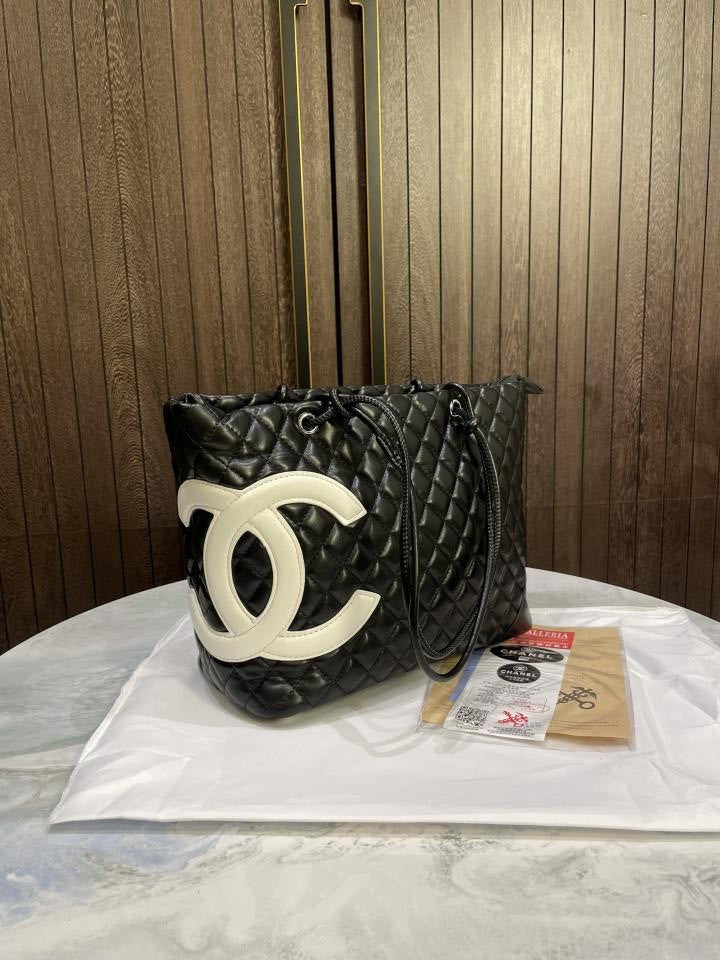 Chane L quilted calfskin cambon tote large 429