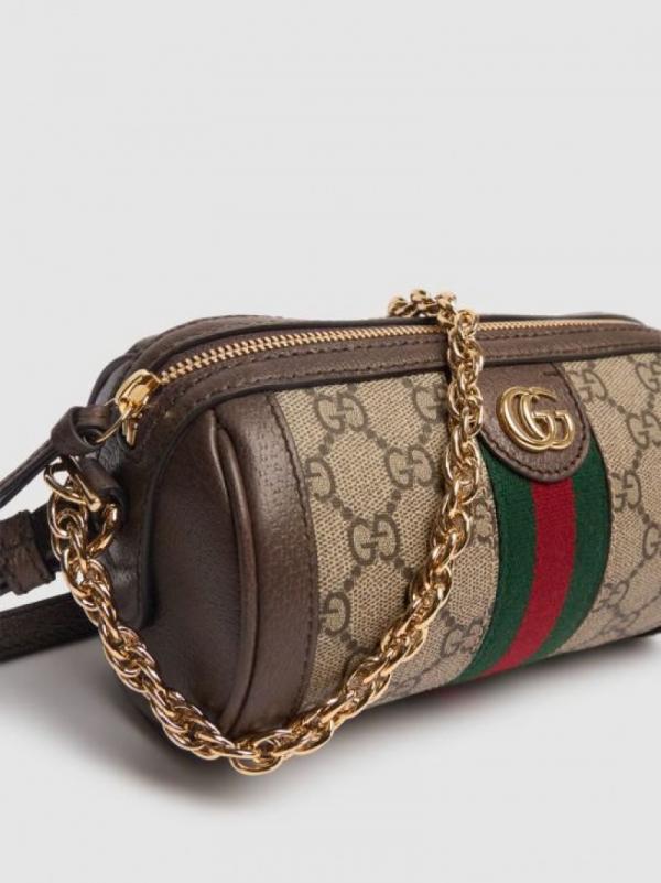 Gucci Ophidia Small Monogram Dual belt Shoulder Bag With OG Red Box & Dust Bag 795194