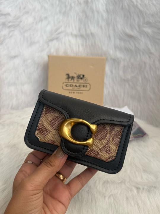 Coach Tabby 12 Black Monogram Mini With Original Box (6806 Black Canvas)
