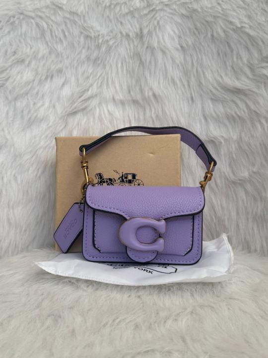 Coach Tabby 12 Purple Monogram Mini With Original Box (6806 Purple)