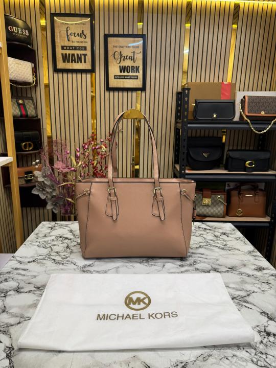 Michael Kors Voyager Premium Quality Tote Bag With Dust Bag (Red Sand)