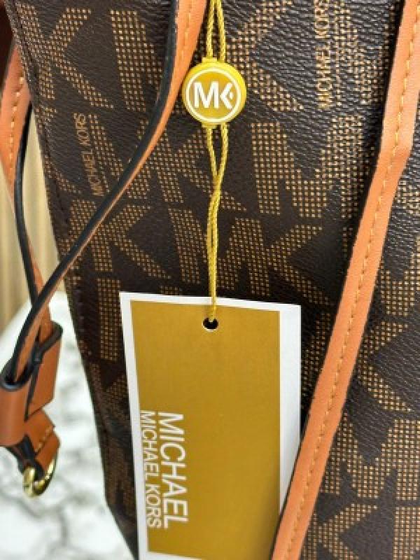 MICHAEL KORS JET SET TRAVEL BIG MK TOTE BAG WITH WALLET AND DUST BAG (BROWN) 2003