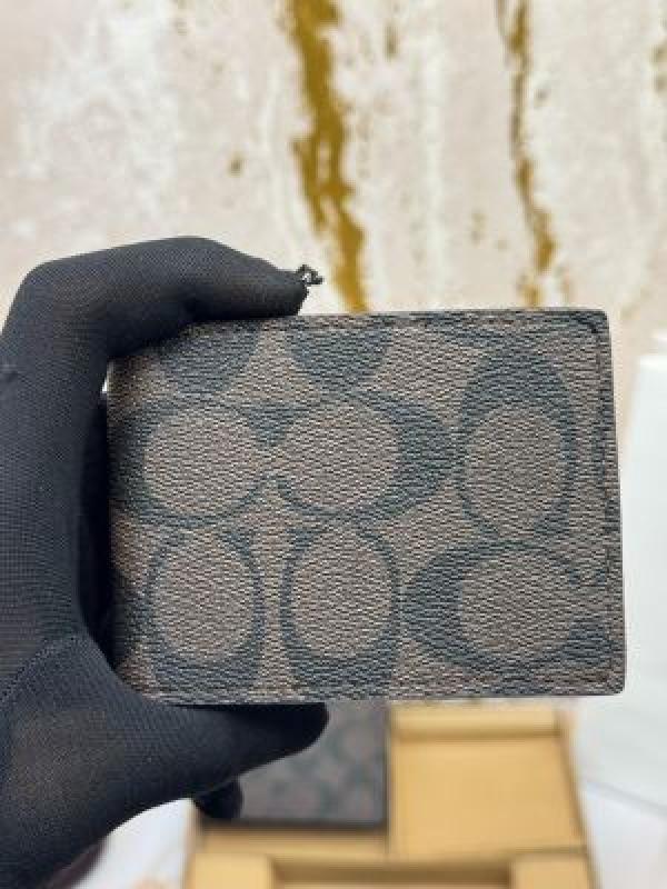 COACH SIGNATURE CC MONOGRAM WALLET COMBO WITH BOX AND CARRYBAG