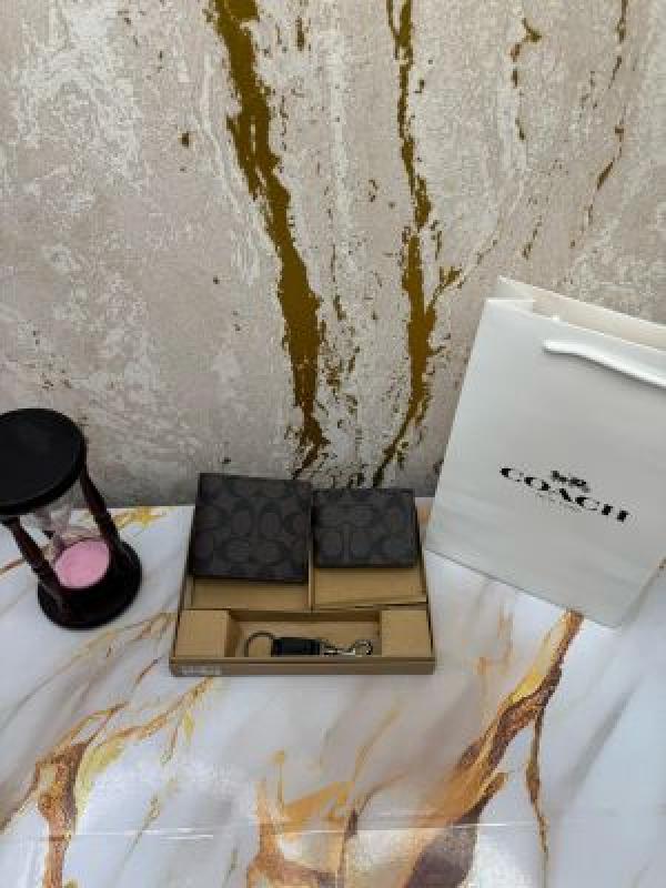 COACH SIGNATURE CC MONOGRAM WALLET COMBO WITH BOX AND CARRYBAG