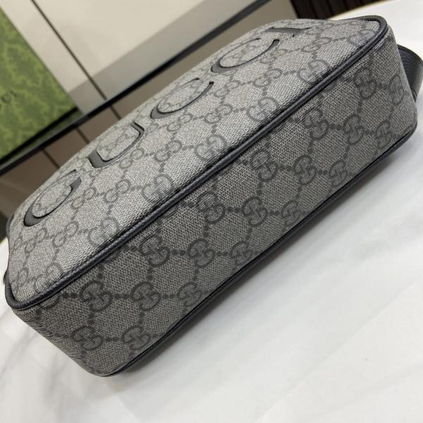 Gucci Unisex Shoulder Bag with Logo Grey Messenger With OG Box & Dust Bag 768391