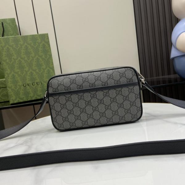 Gucci Unisex Shoulder Bag with Logo Grey Messenger With OG Box & Dust Bag 768391