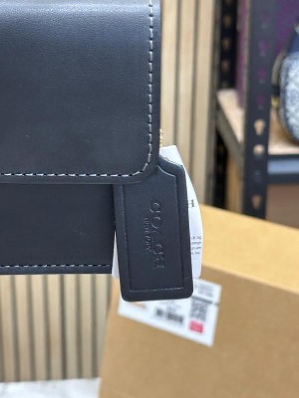 Coach Eliza Flap Crossbody Bag With Double Og Box And Dust Bag (Black)