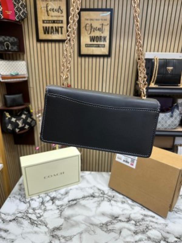 Coach Eliza Flap Crossbody Bag With Double Og Box And Dust Bag (Black)