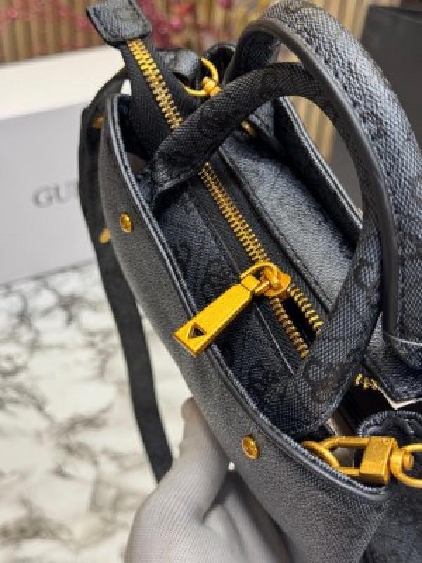 Guess Manhattan Shoulder Bag With Box And Dust Bag Including CarryBag (C2) (black)