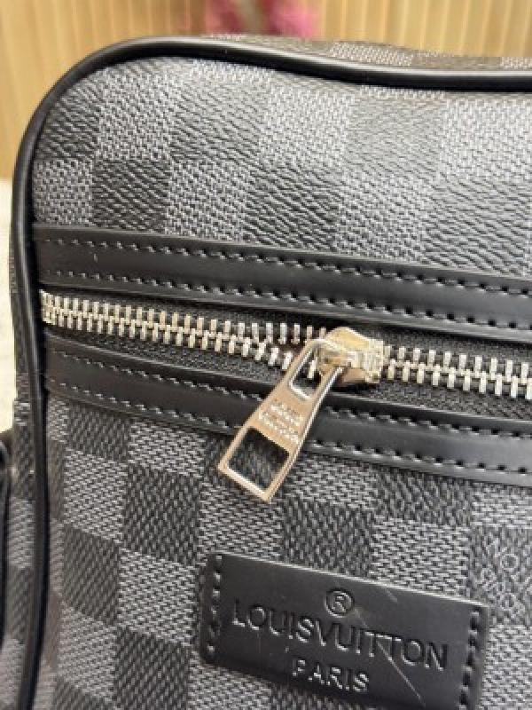 Louis Vuitton Danube Side Bag Premium Quality With Dust Bag (Black Checks)