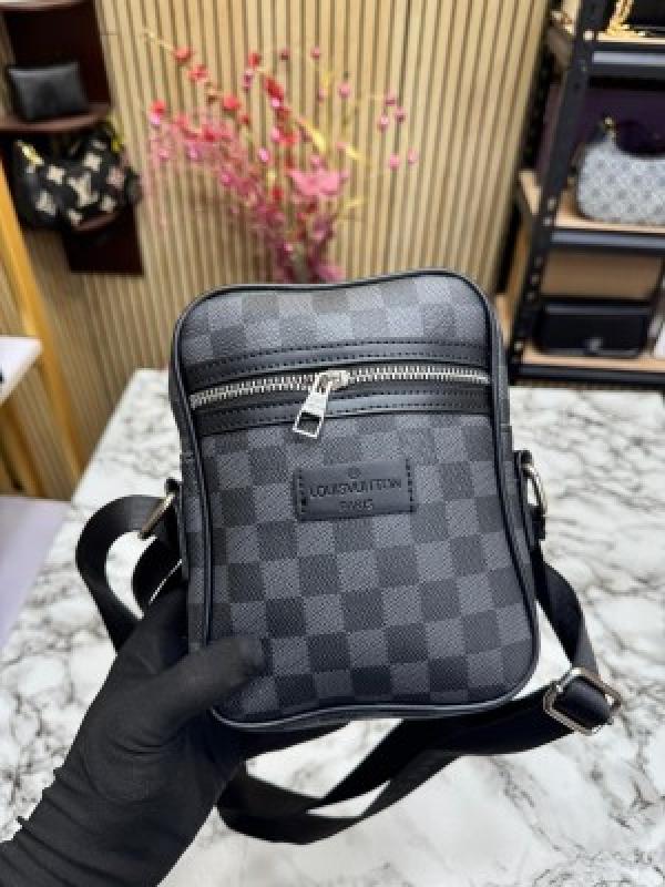 Louis Vuitton Danube Side Bag Premium Quality With Dust Bag (Black Checks)