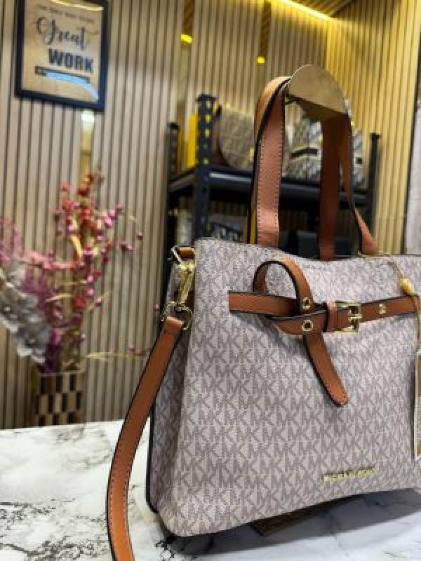 MICHAEL KORS EMILIA HANDBAG WITH DUST BAG PREMIUM QUALITY (BIEGE)