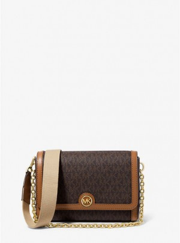 Michael Kors Freya Crossbody Bag With OG & Dust Bag 23013 Coffee Brown