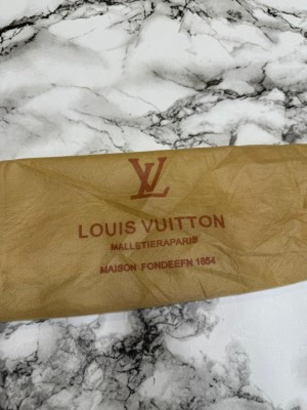 LOUIS VUITTON LV LOGO SIDE BAG BROWN CHECKS WITH DUST BAG