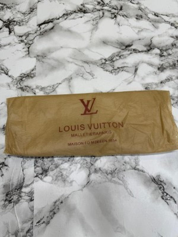 LOUIS VUITTON LV LOGO SIDE BAG BROWN MONO WITH DUST BAG