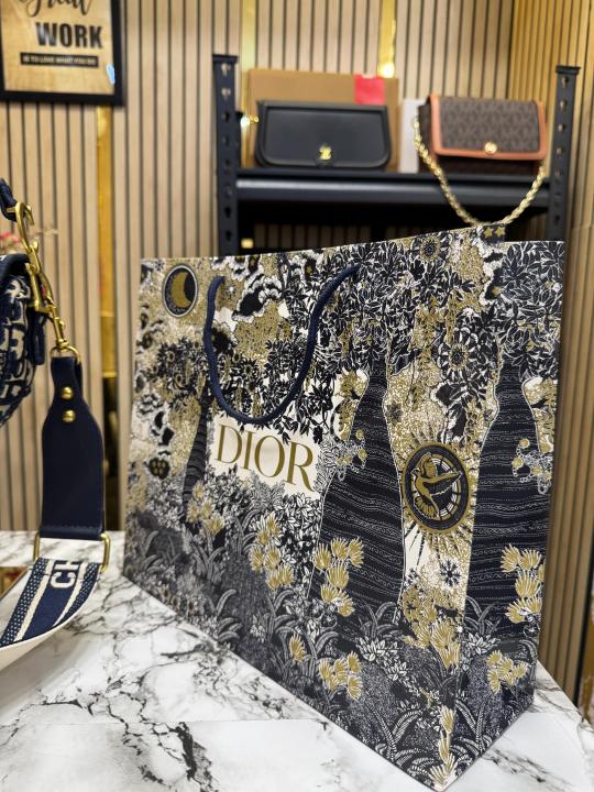 Christian Dior Saddle CD With Box And Dust Bag Including CarryBag (Blue)