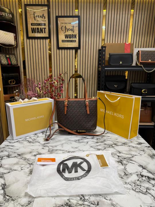 Michael Kors Jet Set Travel With Box And Dust Bag Including Carry Bag (Brown)