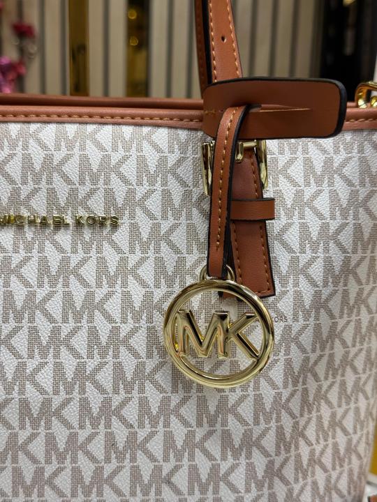 Michael Kors Jet Set Travel With Box And Dust Bag Including Carry Bag (Beige)