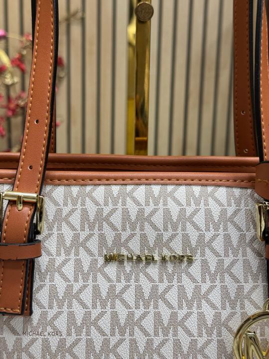 Michael Kors Jet Set Travel With Box And Dust Bag Including Carry Bag (Beige)
