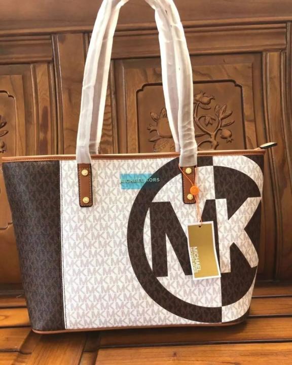 Michael Kors Voyager Leather Tote Satchel Shoulder Bag With Dust Bag (21004 Coffee Brown)