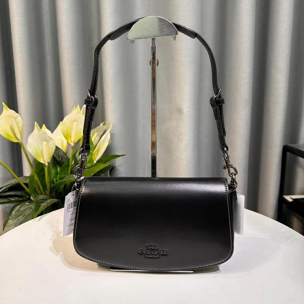 Coach  Andrea  Shoulder  Bag  With  OG  Box  &  Dust  Bag  (Black  63384)