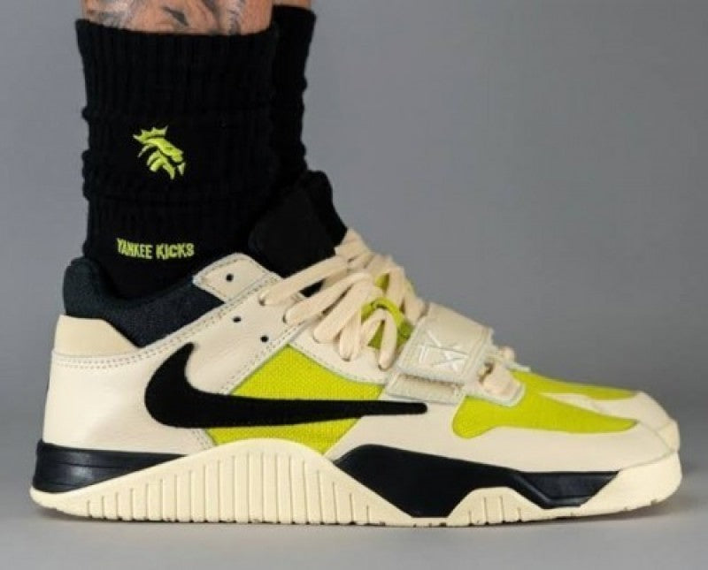 travis scott x jordan jumpman jack trainer bright cactus