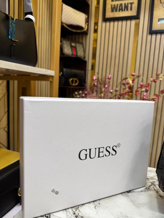 Guess Noelle Crossbody Flap Bag With Box And Dust Bag Including Carry Bag (Brown)