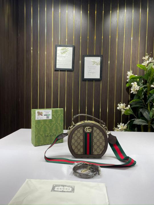Gucci Ophidia GG Supreme Round Bag With OG Box (602002)