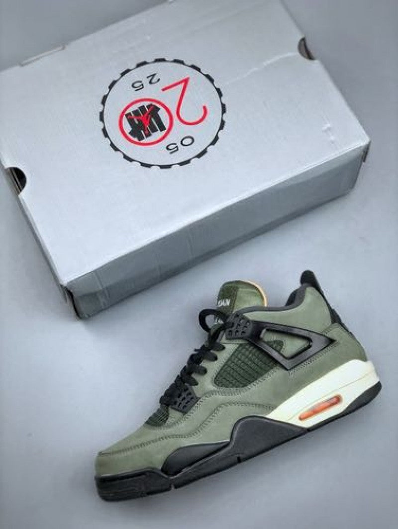 Nikee Air Jordan 4 X Undefeated Olive Green Semi UA