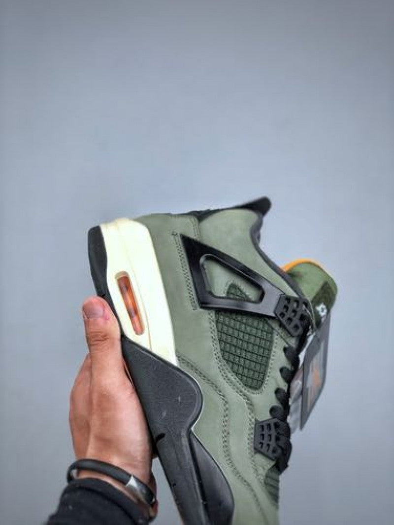 Nikee Air Jordan 4 X Undefeated Olive Green Semi UA