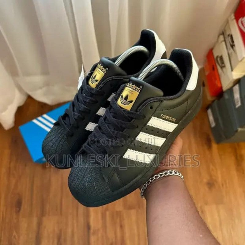 Adidass Superstar Black White Leather Fix 169