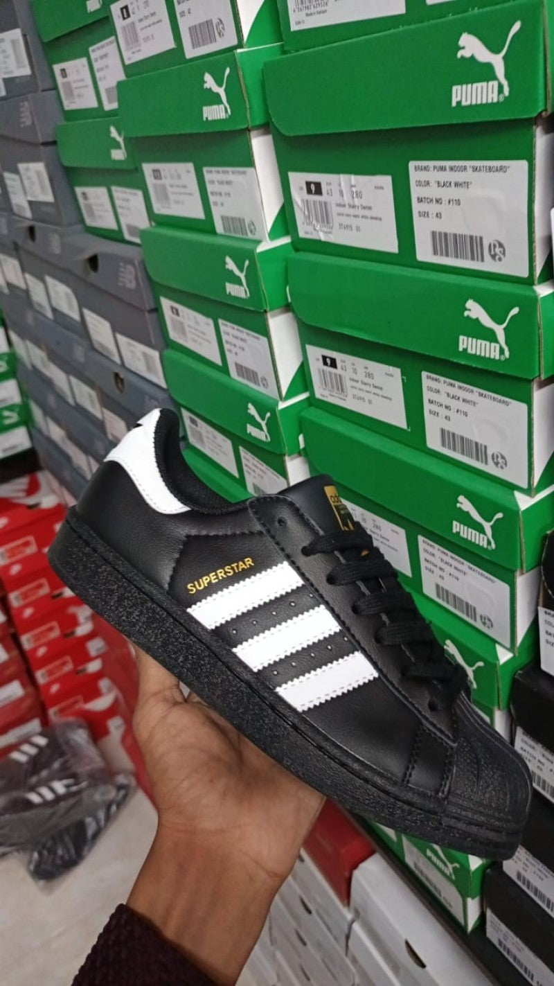 Adidass Superstar Black White Leather Fix 169