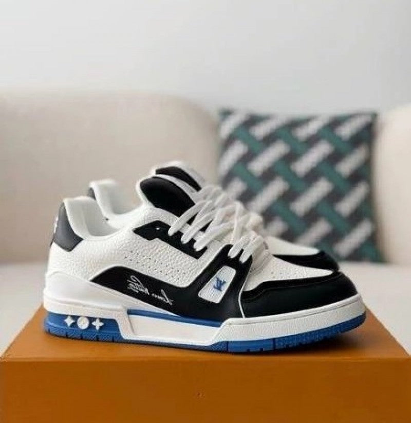 Louis Vuitton Lv Trainer White Blue With All Accessories #174