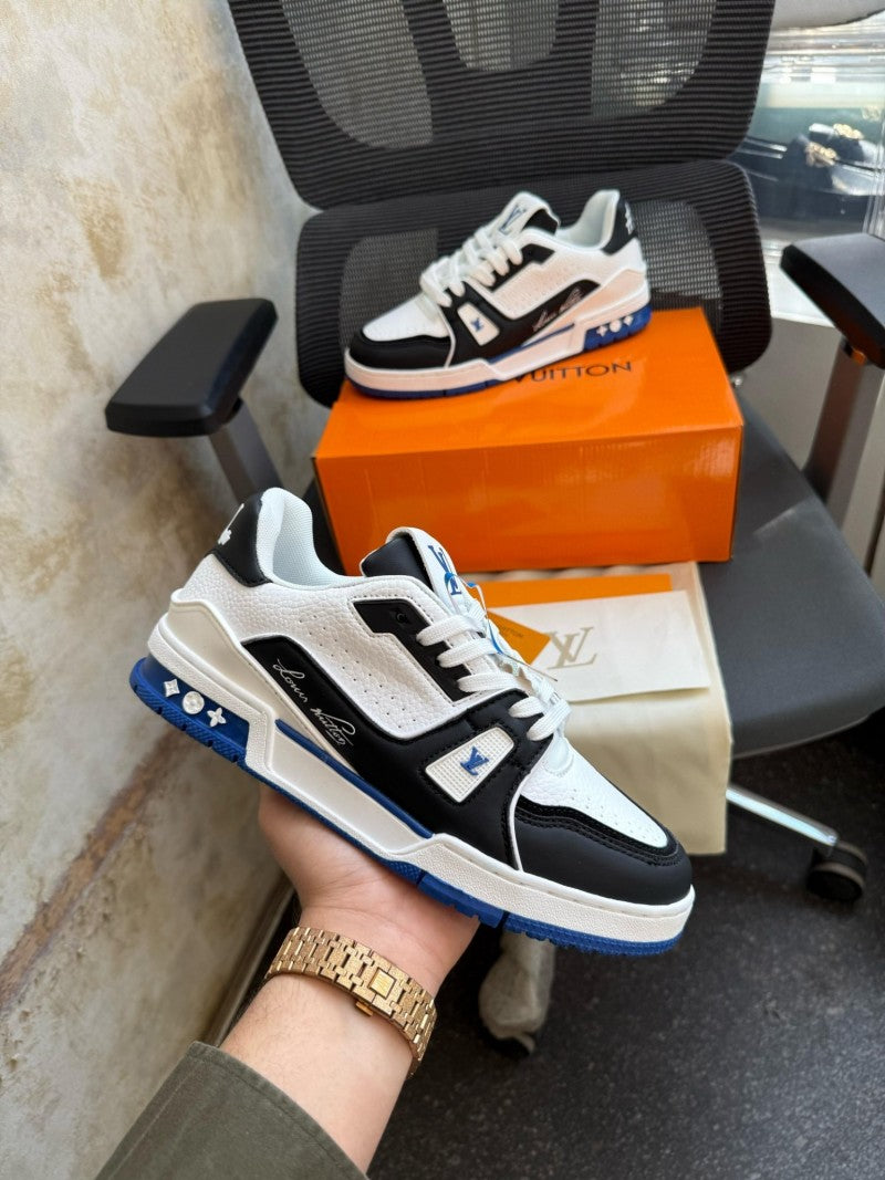 Louis Vuitton Lv Trainer White Blue With All Accessories #174