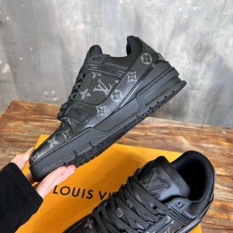 Louis Vuitton Trainer Black Denim With All Accessories 175