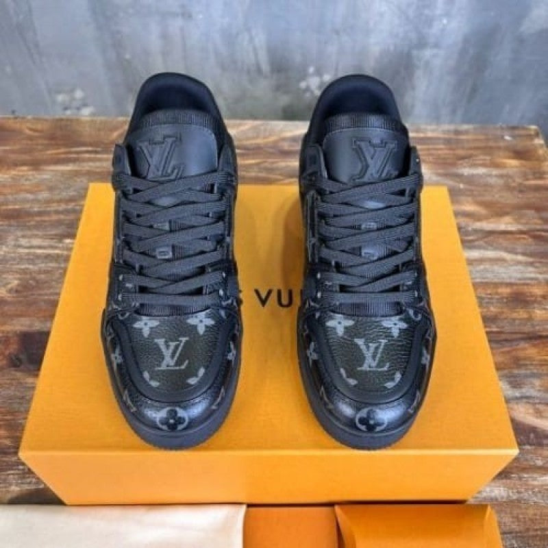 Louis Vuitton Trainer Black Denim With All Accessories 175