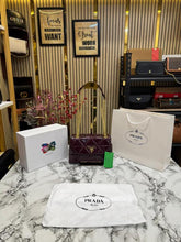 Prad  a Quilted Spectrum Shoulder Bag With Box And Dust Bag Including Carry Bag (9861 1 Maroon)