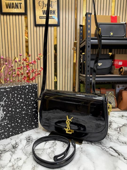 (Ysl) Yves Saint Laurent Le Hobo Shoulder Bag With Box And Dust Bag (2428 1 Black)