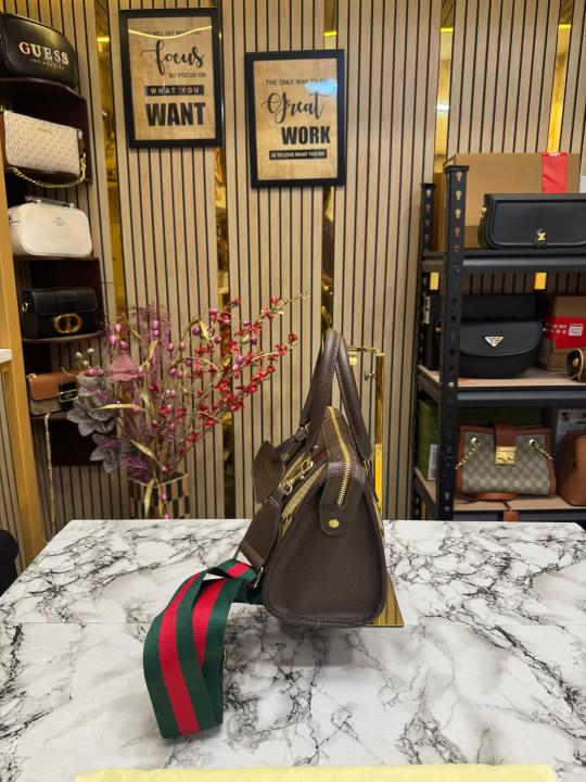 Gucc i Ophidia Big Gg Monogram Handbag With Dust Bag (Brown)