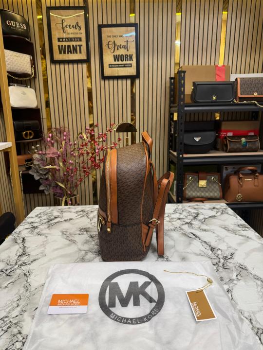 Michael Kors Kenley Backpack Premium Quality With Dust Bag (Brown)
