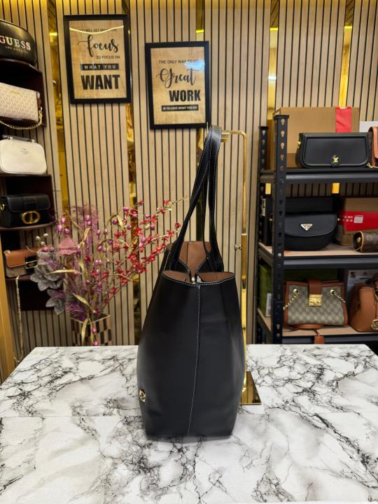 Coach North Leather Tote Bag Premium Quality With Dust Bag (Black)