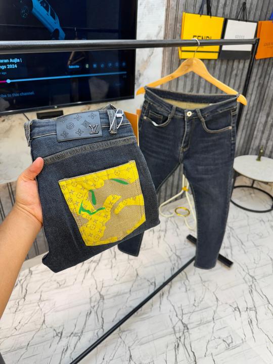 Louis vuitton 100% Turkey Imported Normal Fit Hyperflex Denim Jeans