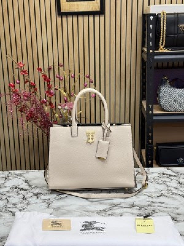Burberry Fransis Tote Bag Premium Quality With DustBag (Off White)