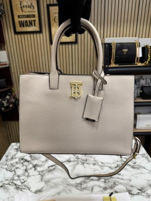 Burberry Fransis Tote Bag Premium Quality With DustBag (Off White)